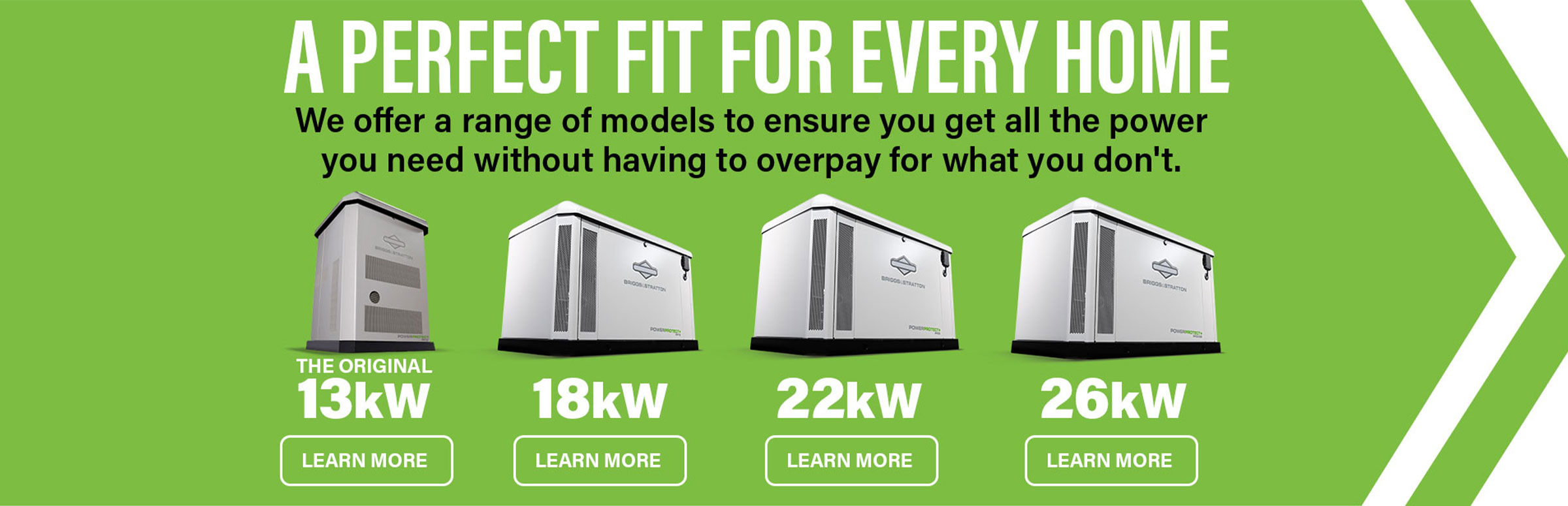 Perfect Fit for Every Home Generator models