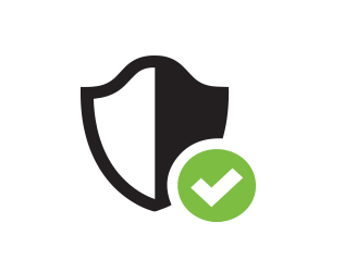 shield icon with checkmark