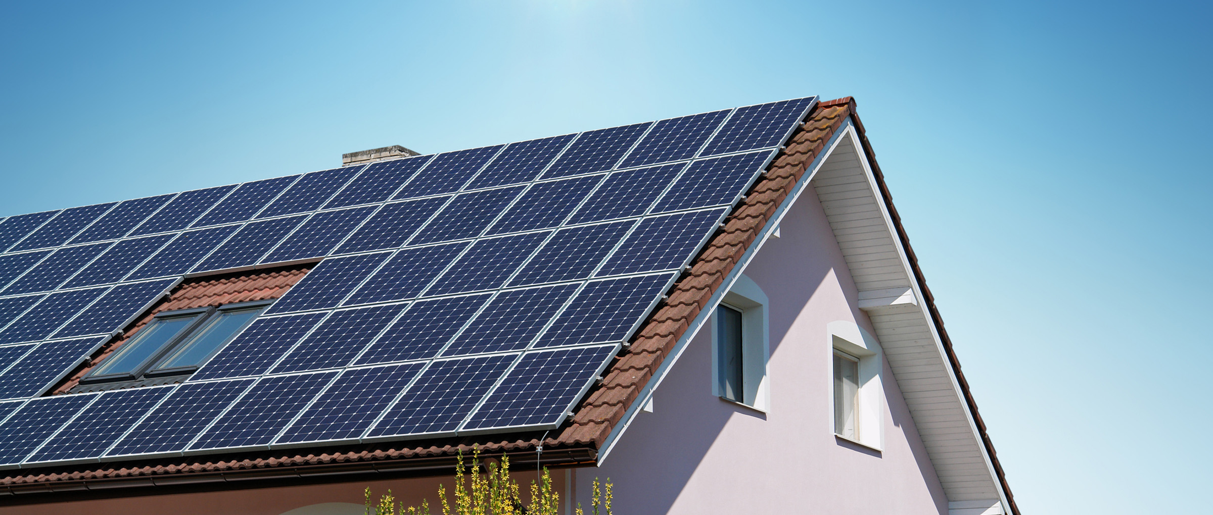 house with solar panels