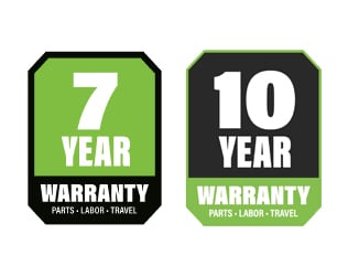 7 and 10 year warranty icons