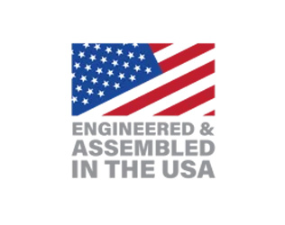 American flag and Engineered &amp; Assembled in the USA