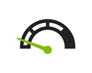 dashboard icon in green and black