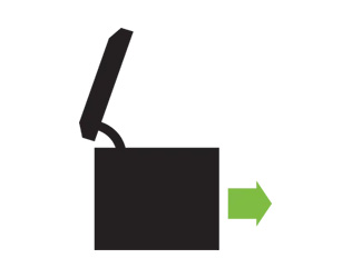 generator icon with green arrow