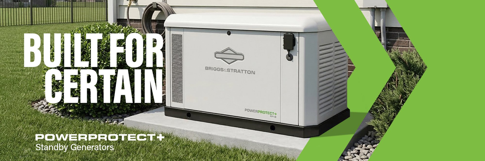 Built for Certain headline with generator image