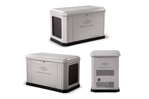 Briggs & Stratton home standby generator installed beside a house