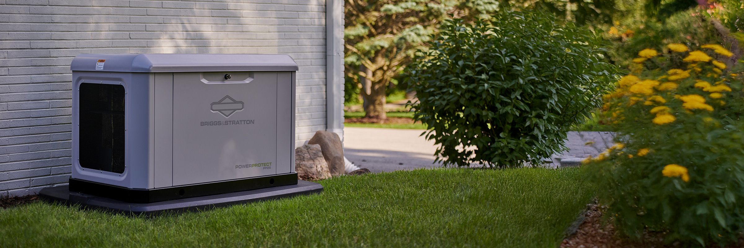 Brick house covered in heavy snow