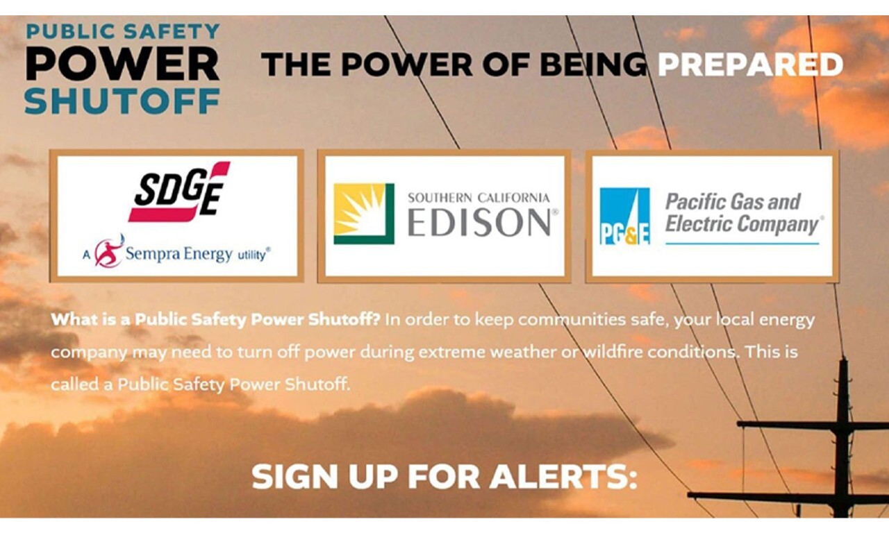 Sign Up For Alerts - Public Safety Power Shutoff