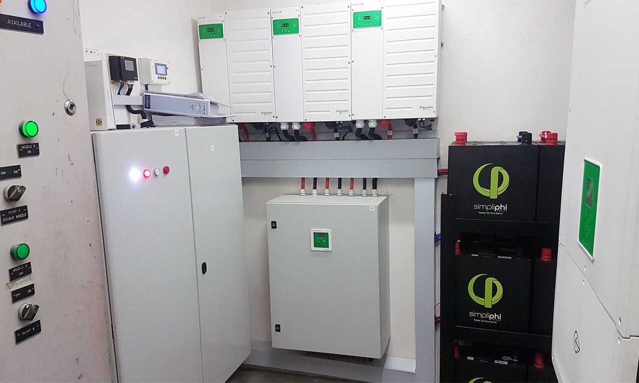 Battery storage system setup, renewable energy