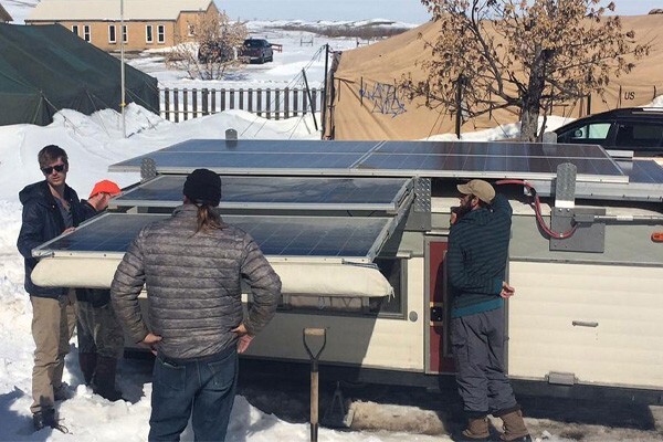 Solar-powered trailer
