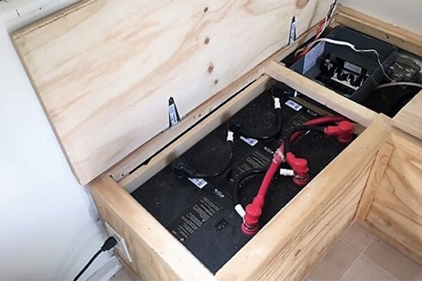 PHI batteries installed inside a trailer