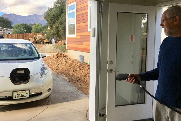 Charging an electric car with home battery system