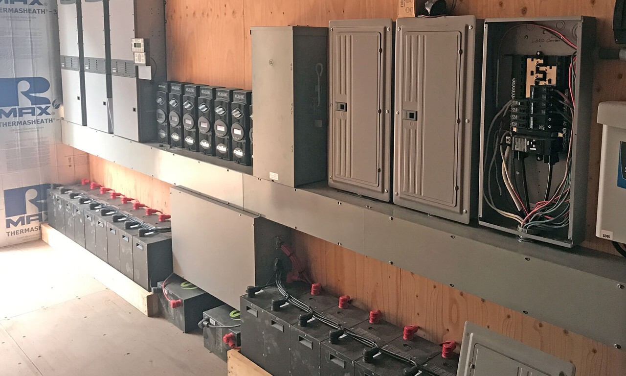 Microgrid solar and battery storage system