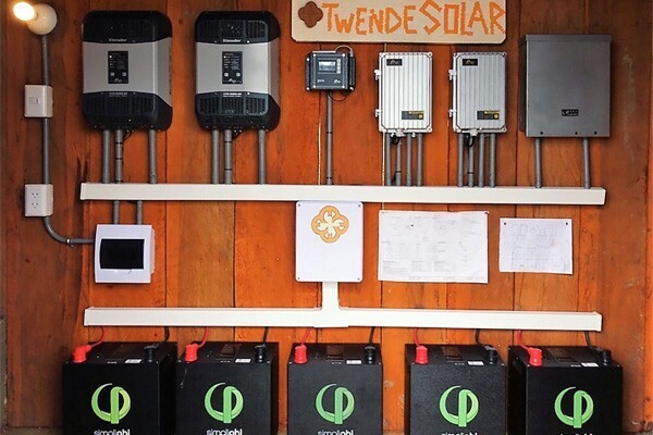 Battery system with PHI batteries in community center