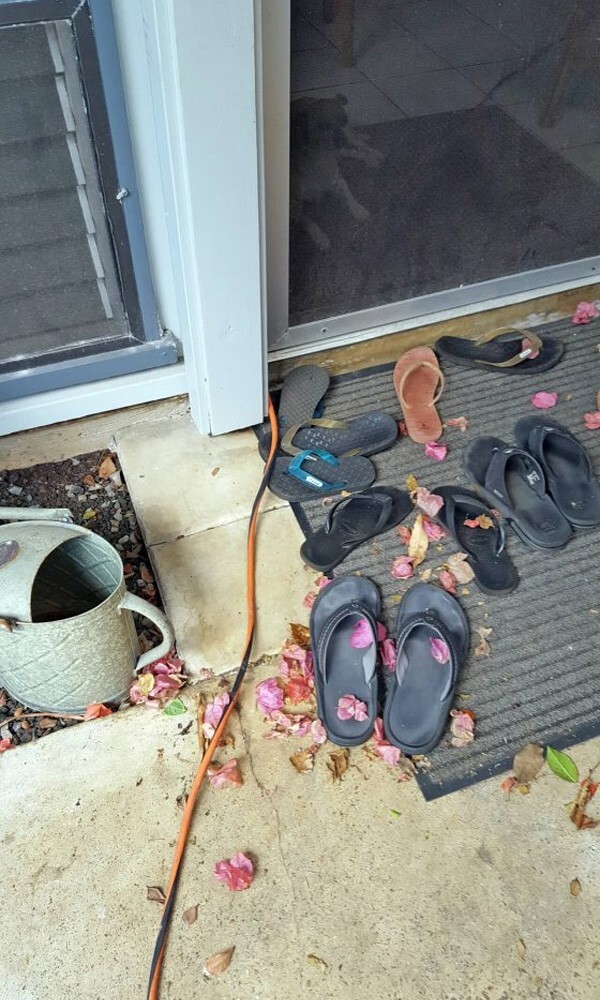 Extension cord running to neighbor's house