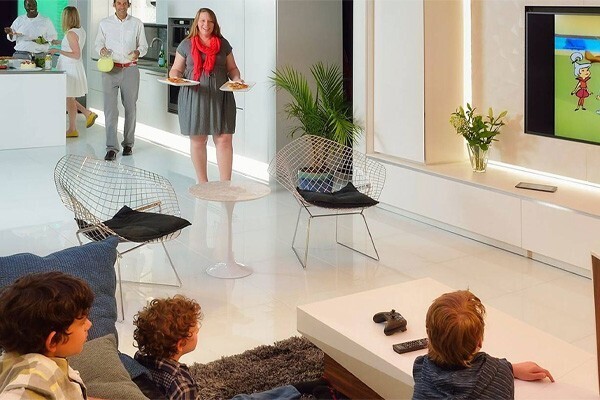 Inside a solar-powered home, powered through typical house loads