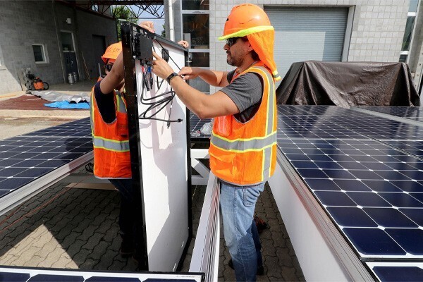 Installing solar panels