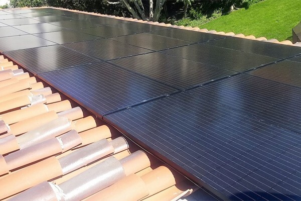 Solar panels on a roof