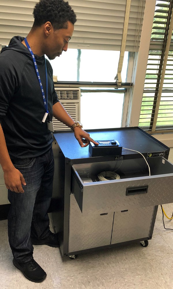 Installing PHI batteries in a cabinet