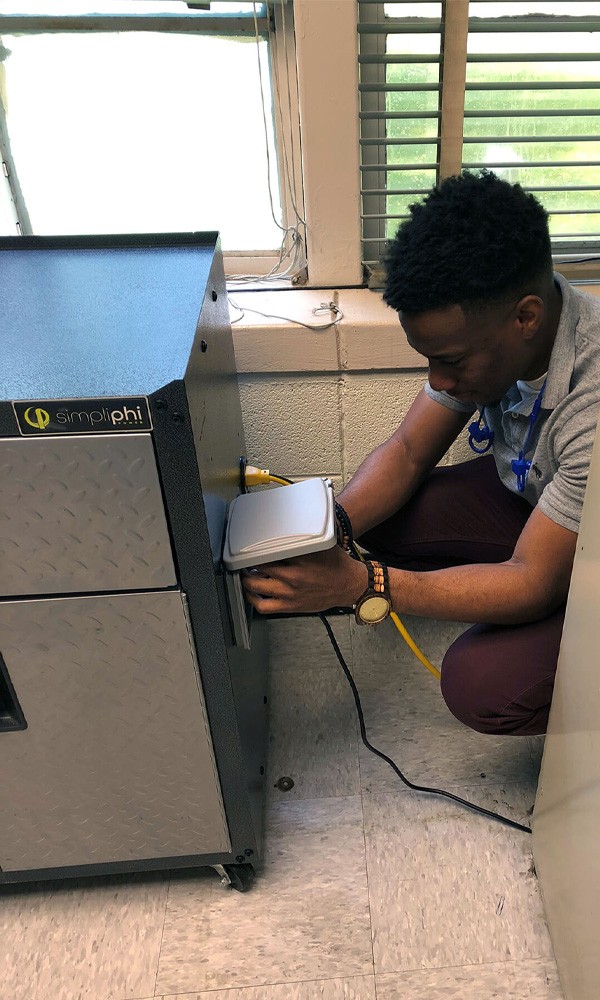 Installing PHI batteries in a cabinet