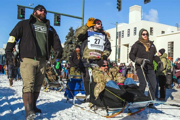 Veterans sledding